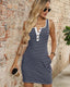 Striped Ribbed Tank Mini Dress