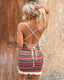 SLIM® Backless Drawstring Knit Dress
