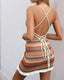 SLIM® Backless Drawstring Knit Dress