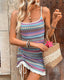 SLIM® Backless Drawstring Knit Dress