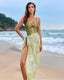 SLIM® Beaded Cutout Shiny Swimsuit Set