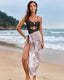 SLIM® Beaded Cutout Shiny Swimsuit Set