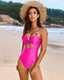 SLIM® Beaded Cutout Shiny Swimsuit Set