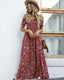 SLIM® Boho Floral Off-Shoulder Maxi Dress