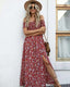 SLIM® Boho Floral Off-Shoulder Maxi Dress