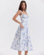 SLIM® Floral Print Corset Midi Dress