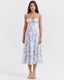 SLIM® Floral Print Corset Midi Dress