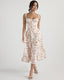 SLIM® Floral Print Corset Midi Dress