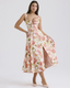SLIM® Floral Corset A-Line Midi Dress