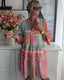 SLIM® Geometric Bell Sleeve Dress