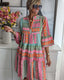 SLIM® Geometric Bell Sleeve Dress