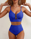 SLIM® High Waisted Textured 2 Piece Bikini Set