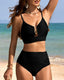 SLIM® High Waisted Textured 2 Piece Bikini Set