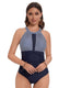 SLIM® Mesh High Neck Tummy Control Swimsuit