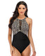 SLIM® Mesh High Neck Tummy Control Swimsuit