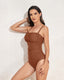 SLIM® One-Click Ruched Bust High-Waist Swimsuit