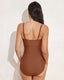 SLIM® One-Click Ruched Bust High-Waist Swimsuit