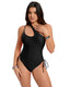 SLIM® One-Shoulder Ruched Swimsuit