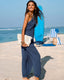 SLIM® Plunge Halter Pleated Jumpsuit