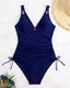 SLIM® Ruched Back-Ring One-Piece Swimsuit