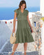 SLIM® Ruffle Sleeve V-Neck Tiered Midi Dress