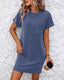 SLIM® Striped Ribbed Mini T-Shirt Dress