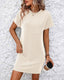 SLIM® Striped Ribbed Mini T-Shirt Dress