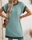 SLIM® Textured Short Sleeve Midi Dress