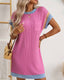 SLIM® Textured Short Sleeve Midi Dress