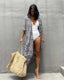 SLIM® Tie-Dye Open Front Kimono Cover Up