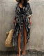 SLIM® Tie-Dye Open Front Kimono Cover Up