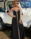 SLIM® Tribal Print Spaghetti Strap Maxi Dress