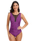 Sexy Lace Mesh Tummy Control One Piece Swimsuit