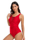 Sexy Lace V-Neck Tummy Control One Piece Swimsuit
