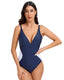Slimming Color Block Adjustable Straps One Piece Swimsuit