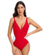 Slimming Color Block Adjustable Straps One Piece Swimsuit