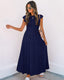 SLIM® Smocked Flutter Sleeve Tiered Midi Dress