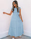 SLIM® Smocked Flutter Sleeve Tiered Midi Dress