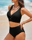 SLIM® Textured Knot-Front High-Waist Bikini Set