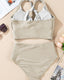SLIM® Textured Knot-Front High-Waist Bikini Set