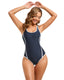 SLIM® Elegant V-Neck Cross-Back One-Piece Swimsuit