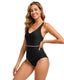 SLIM® Sexy Triangle Sporty Color Block One-Piece Swimsuit