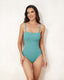 Ribbed Strap Cutout Bathing Suit