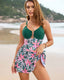 Floral Print U-Ring Swim Dress