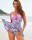 Floral Print U-Ring Swim Dress