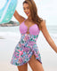 Floral Print U-Ring Swim Dress