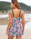 Floral Print U-Ring Swim Dress