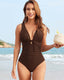 Mesh Backless Ruched One-Piece Swimsuit