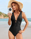 Mesh Backless Ruched One-Piece Swimsuit