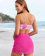 Floral Print Ruched Skirt Bikini Set
